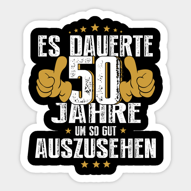 50. Geburtstag 1970 Geboren Fünfzigster 50th Birthday Sticker